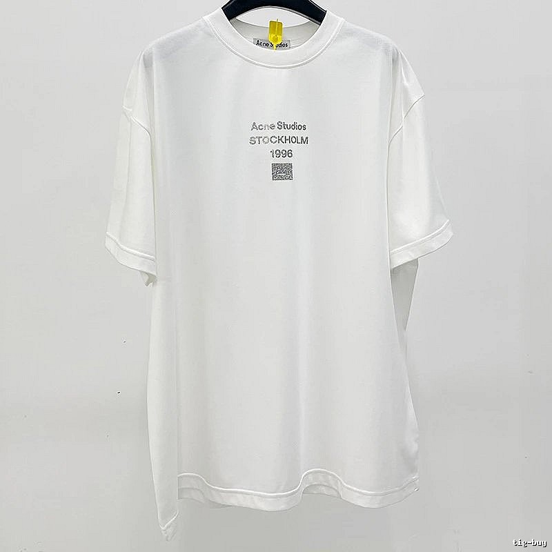 Acne Studios 2090-80 White Style Ac908066 Stockholm Logo T-Shirt Downtown Style