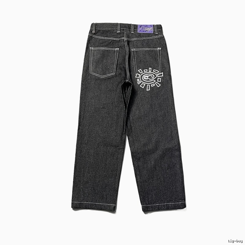 ADWYSD Sunflower Retro Style Black Pants