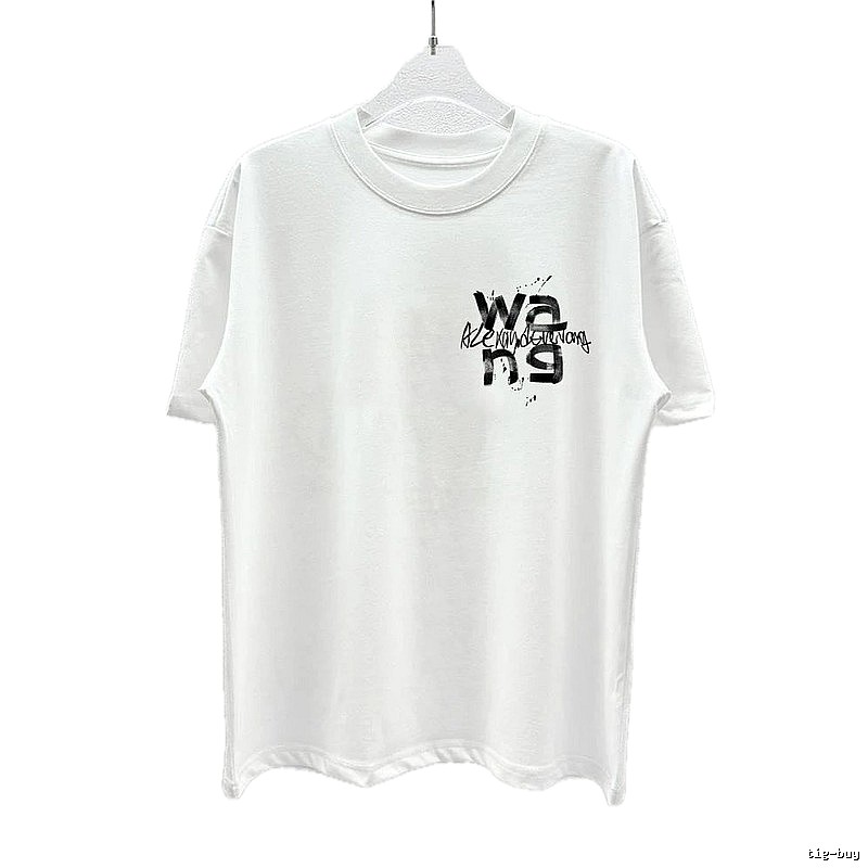 Alexander Wang Ink Wash Print Street Style White T-Shirt