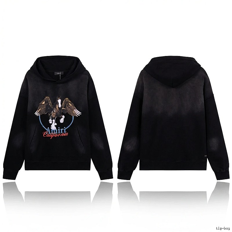 AMIRI Pegasus Retro Black Hoodie