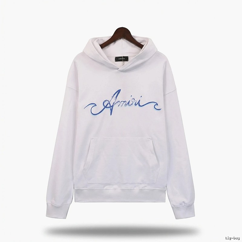 AMIRI white minimalist hoodie