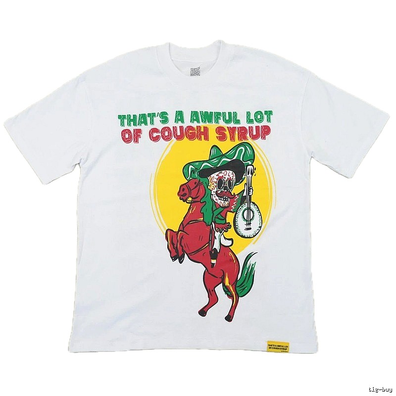 Awful Lot Mexican Skull Print Street Style White T-shirt