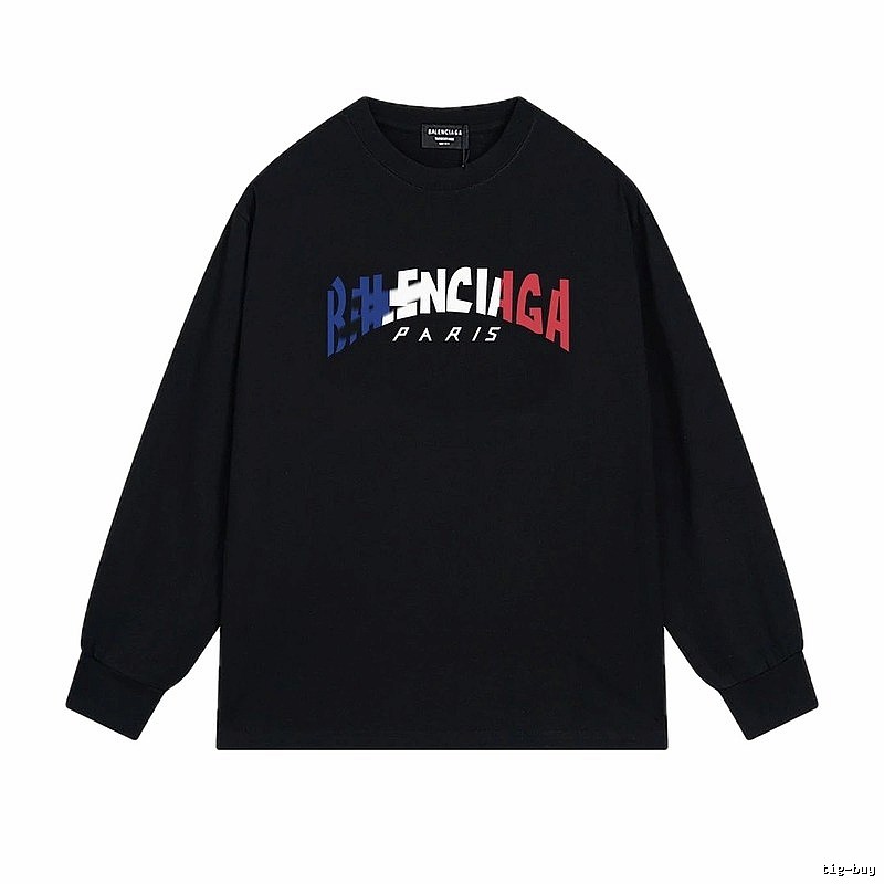 Balenciaga letter-style black sweatshirt