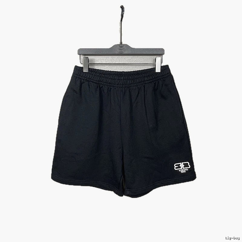 Balenciaga minimalist style black shorts