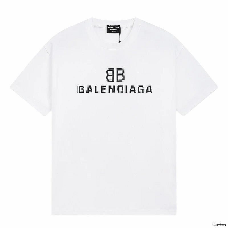 Balenciaga pixel-style white T-shirt