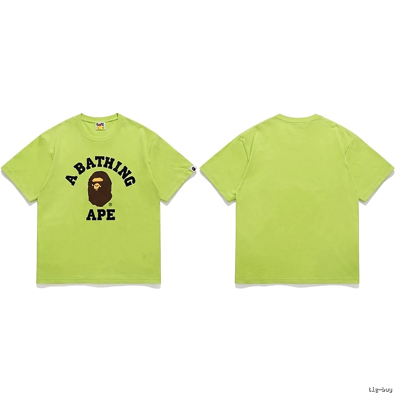 Bape Ape Head Trendy Brand Fluorescent Green T-shirt