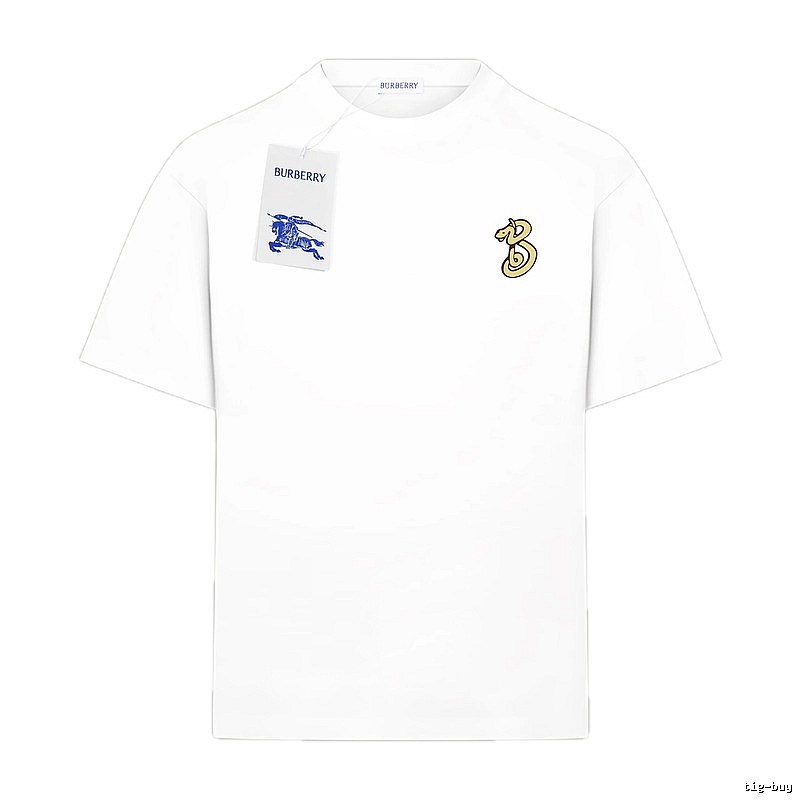 Burberry 3-letter logo simple white T-shirt
