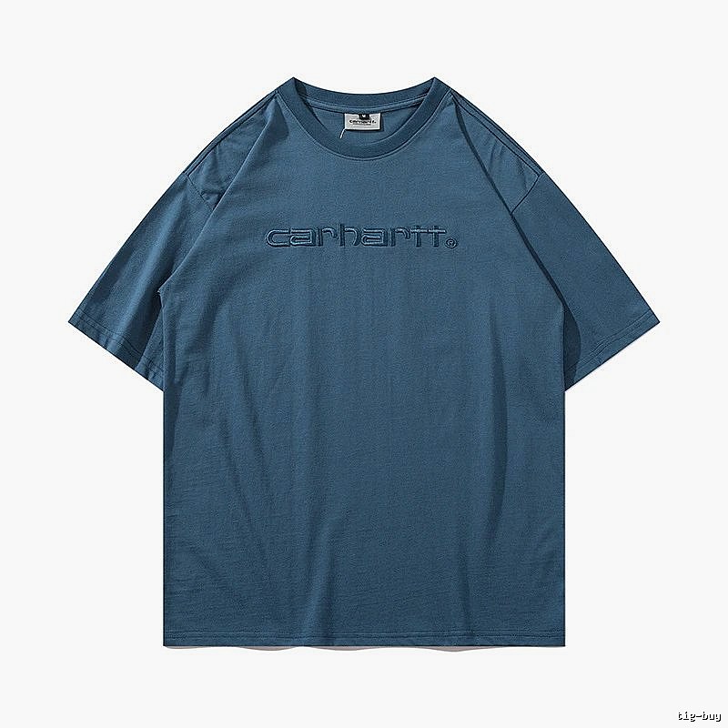 Carhartt Daily Logo T-shirt Light Blue Subtle for City Outfits