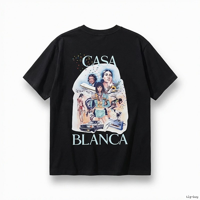 Casablanca retro style black T-shirt
