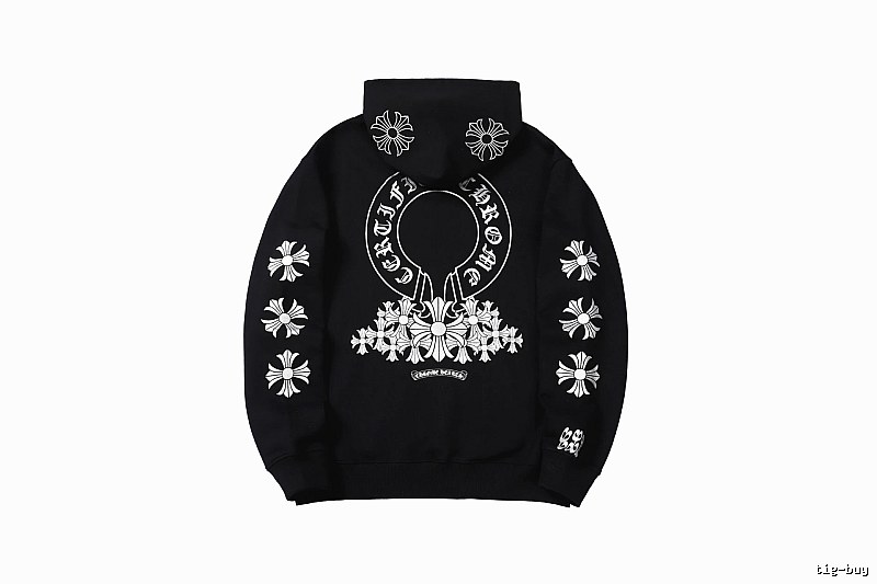 Chrome Hearts 2088-82 Black Cross Graphic Hoodie Match Day