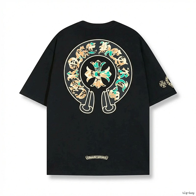 Chrome Hearts Retro Style Black T-shirt