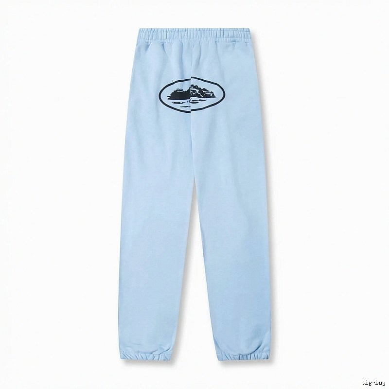 Corteiz Printed Casual Light Blue Pants