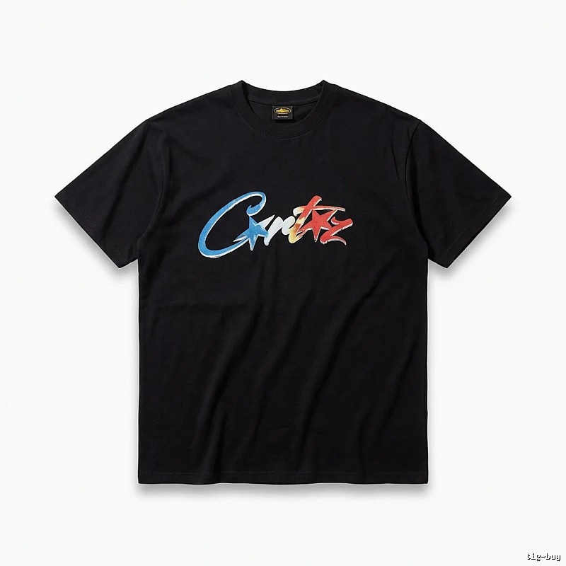 Corteiz Printed Trendy Black T-shirt
