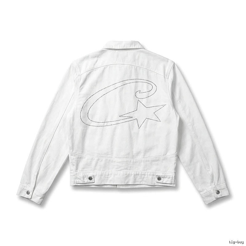 Corteiz white denim jacket