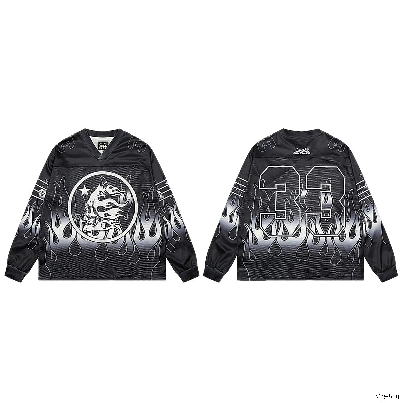 Hellstar Skull Flame High Street Black Jersey