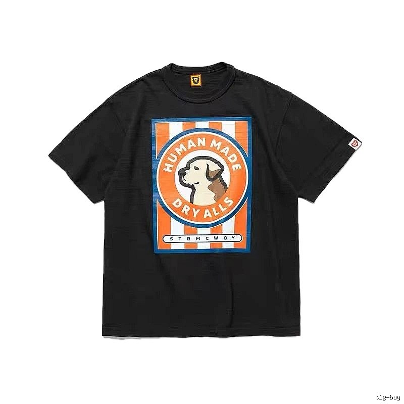 HUMAN MADE DRYALLS Vintage Style Black T-shirt
