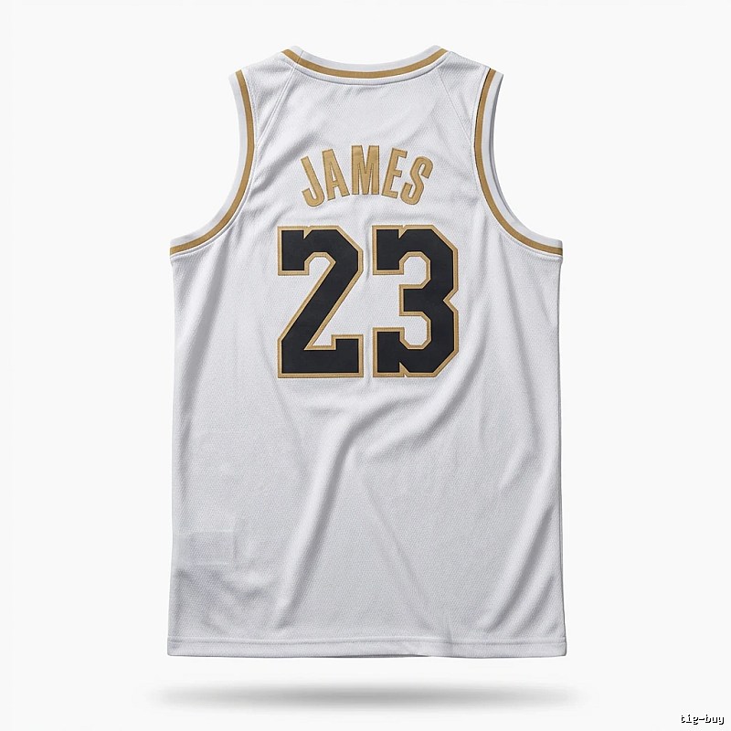 LBJ No. 23 basketball wind white jersey