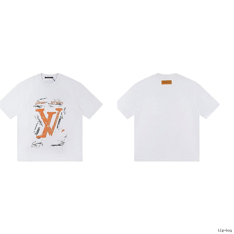 Louis Vuitton Graffiti Trendy Cool Style White Short-sleeve T-shirt