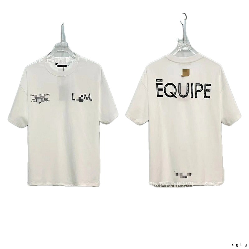 Louis Vuitton Letter Print Street Style White T-shirt