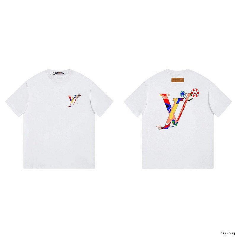 Louis Vuitton Sunflower Streetwear Style White T-shirt