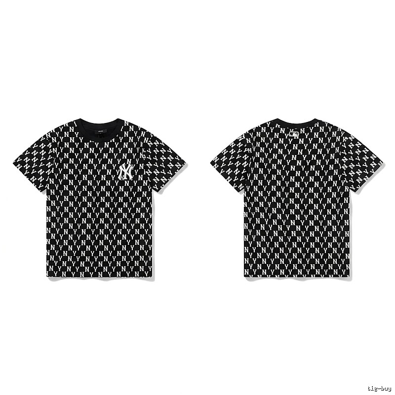 MLB full - print style black and white T - shirt