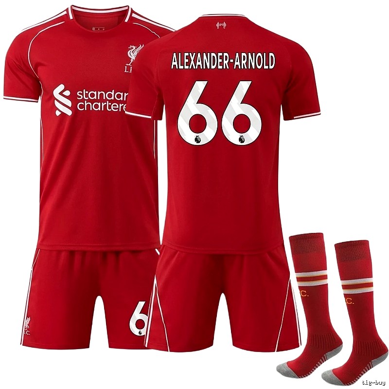 No. 66 red football jersey of LFC