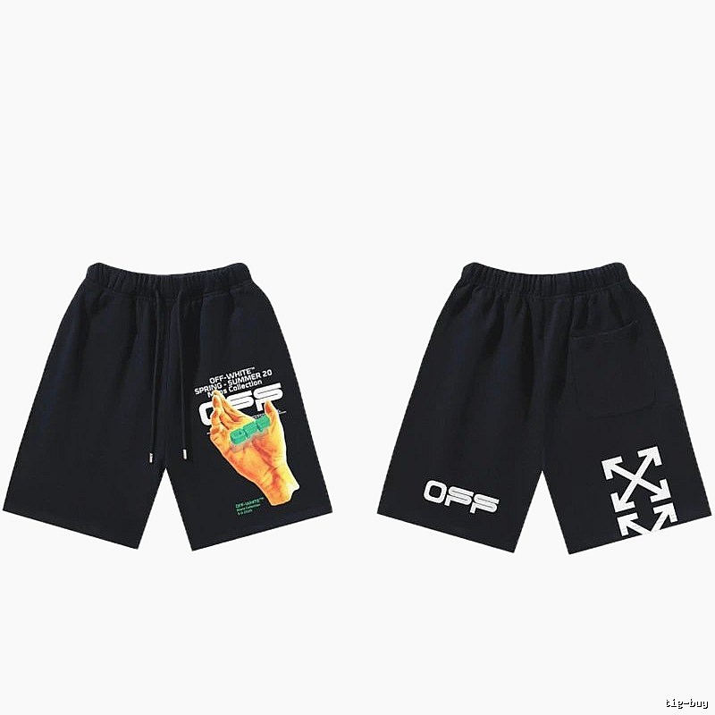 Off-White trendy and cool style black shorts