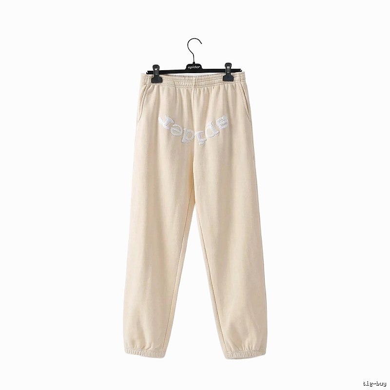 Sp5der casual style beige sweatpants