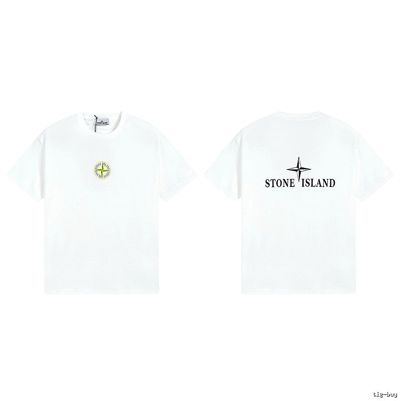Stone Island Compass Series Street Style White T-Shirt
