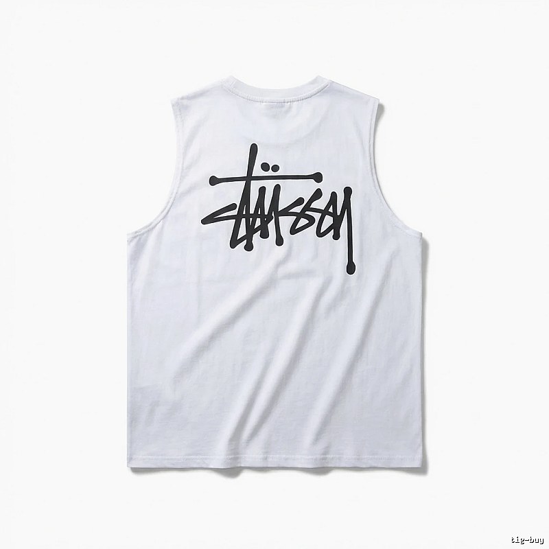 Stussy basic simple white vest