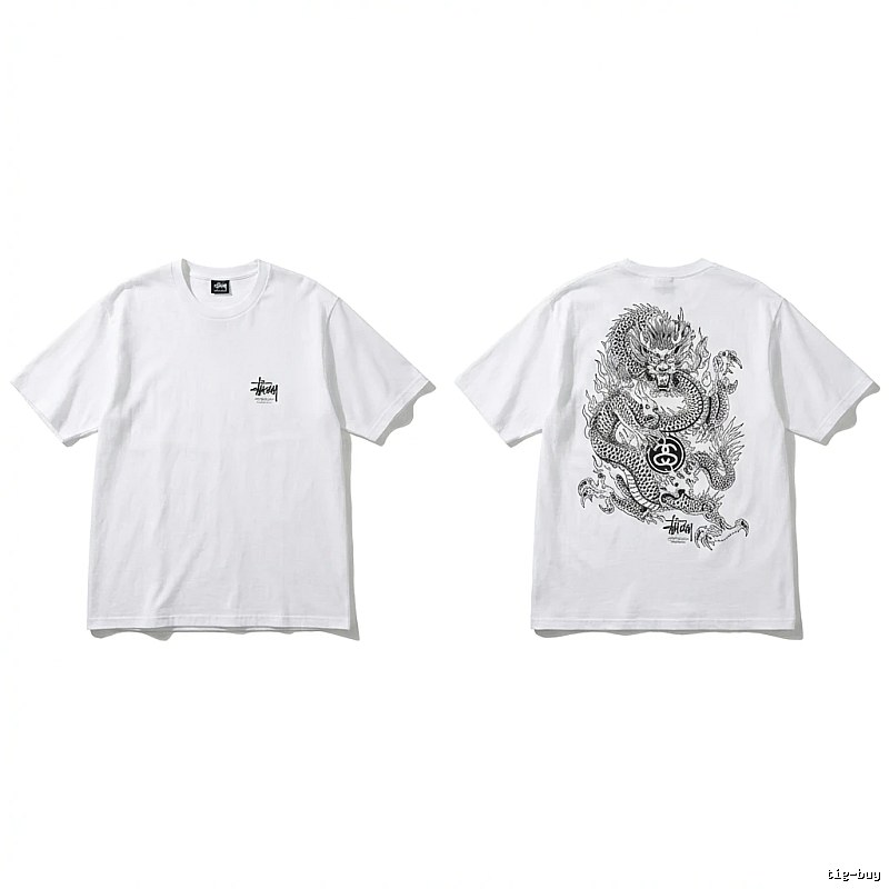 Stussy Chinese-style white T-shirt
