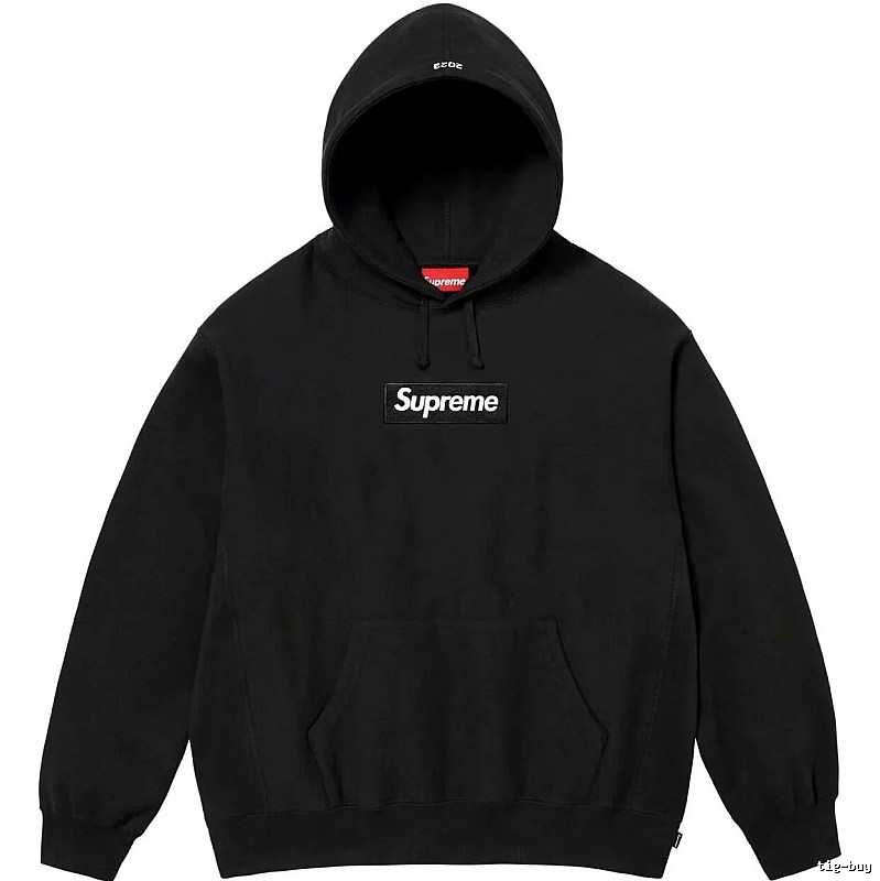 Supreme Logo Detail Logo hoodie Gray Red Oversized with Relaxed Feel