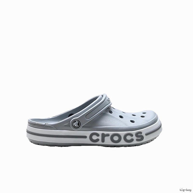 The trendy and cool style of Crocs clogs in silver gray.
