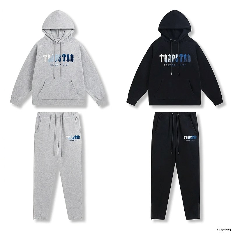 Trapstar Letter Trendy Brand Suit (Grey/Black)