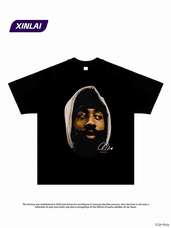 Tupac Patterned Portrait graphic T-shirt Black Tupac Collage with Signature Styling
