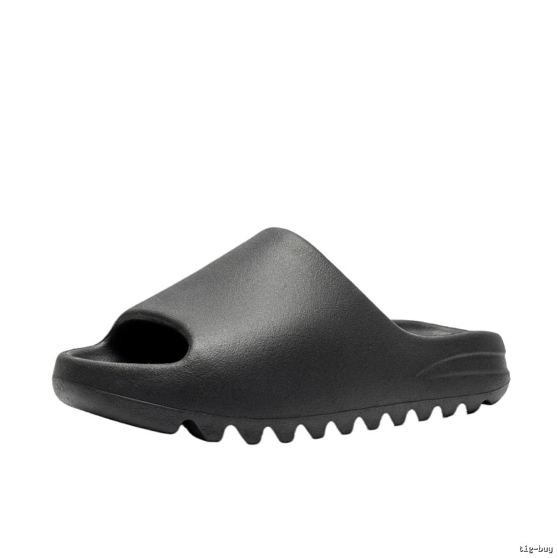 Yeezy matte black slippers