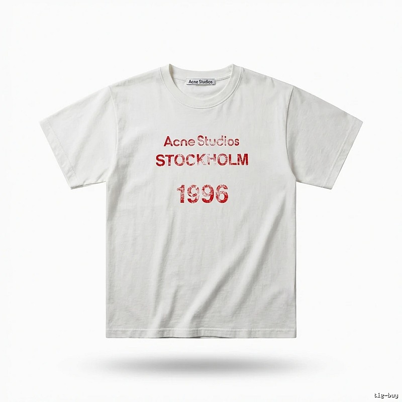 Acne Studios minimalist style white T-shirt