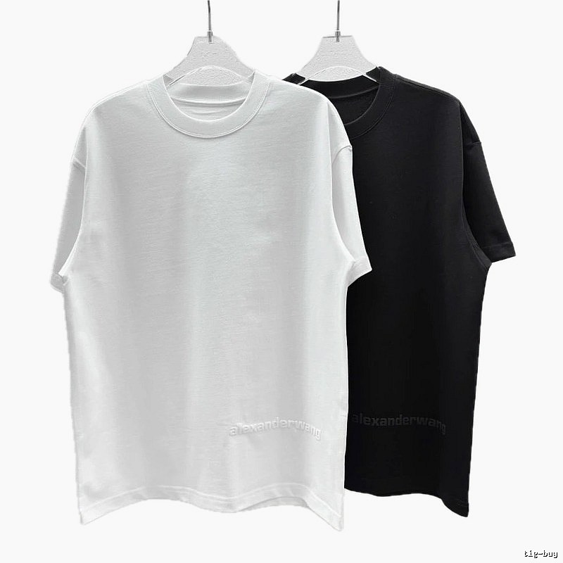 Alexander Wang Embossed Minimalist Style Solid Color T-shirt