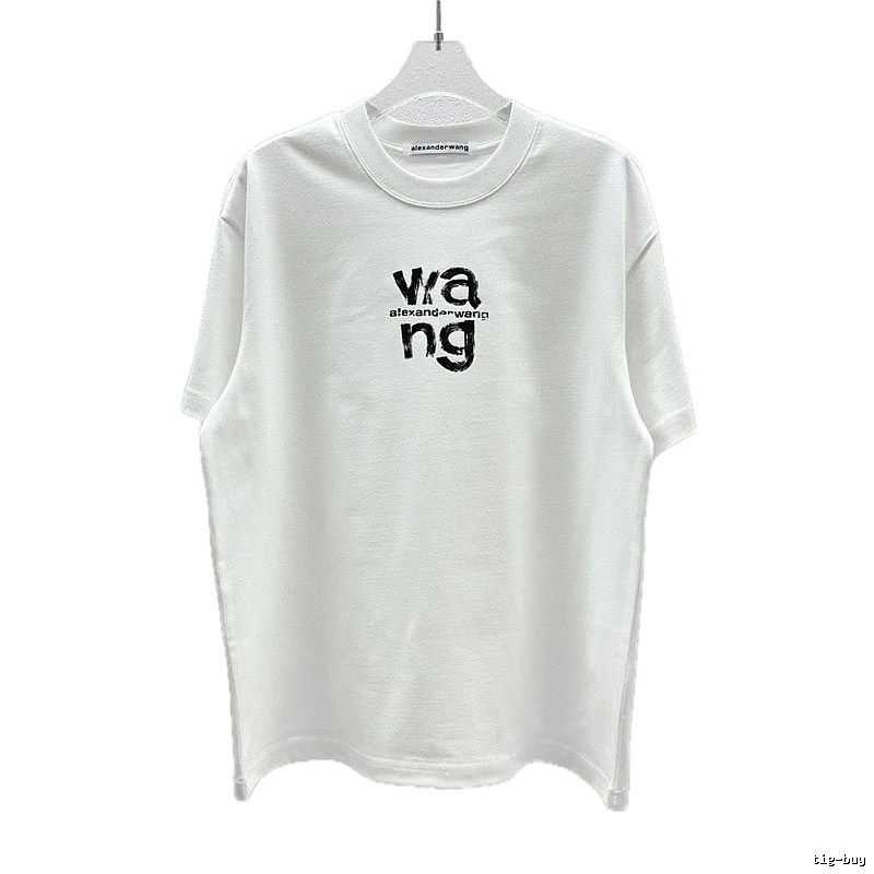 Alexander Wang Letter Print Streetwear White T-Shirt