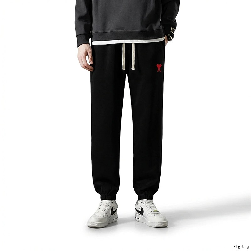 AMI & Easy trendy brand black sweatpants
