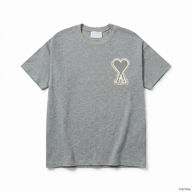 AMI Love Simple Style Gray T-shirt