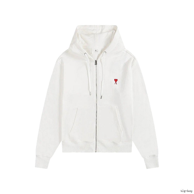 AMI Love Simple Style White Sweatshirt