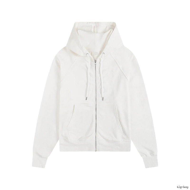 AMI simple style white hoodie