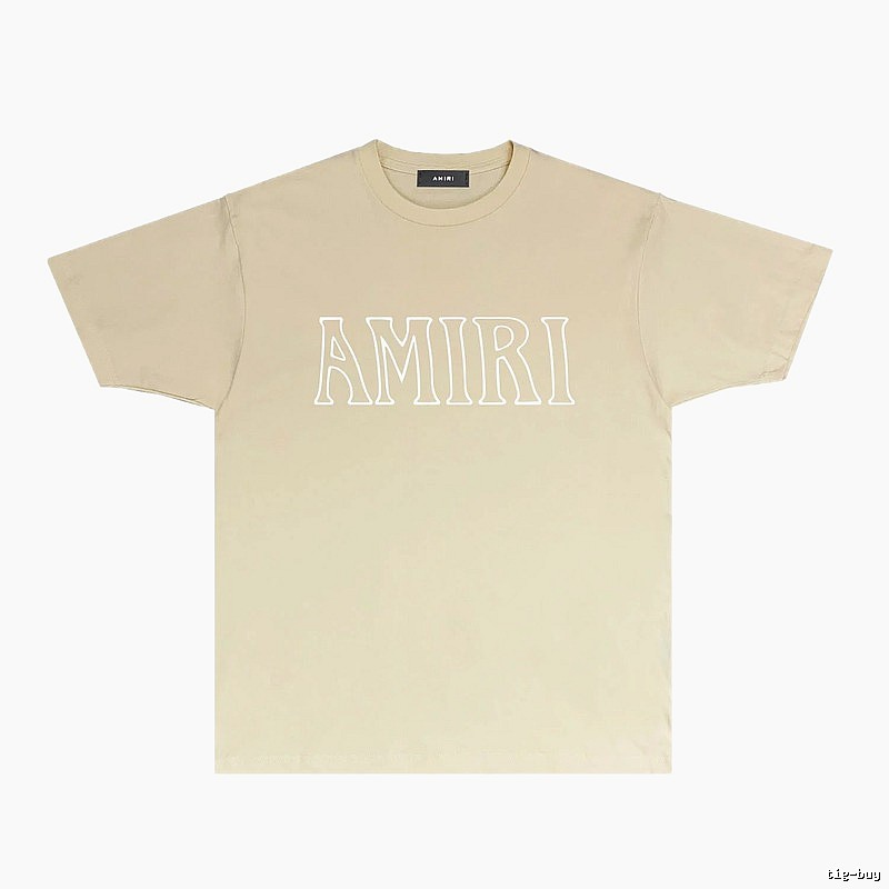 AMIRI Basic Style Simple Beige T-shirt