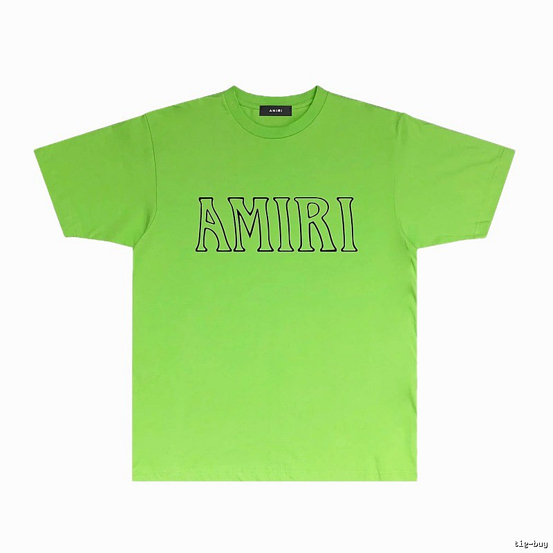 AMIRI Fluorescent Green Simple T-shirt
