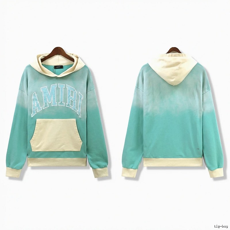 AMIRI Gradient Wind Mint-colored Sweatshirt