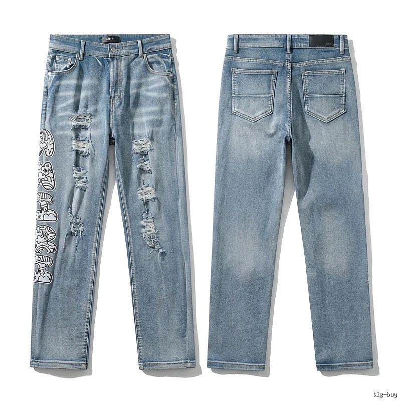 AMIRI Graffiti Ripped Jeans