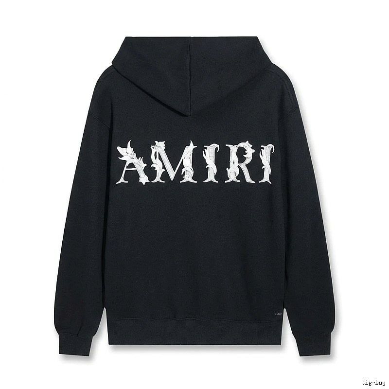 AMIRI letter-style black hoodie