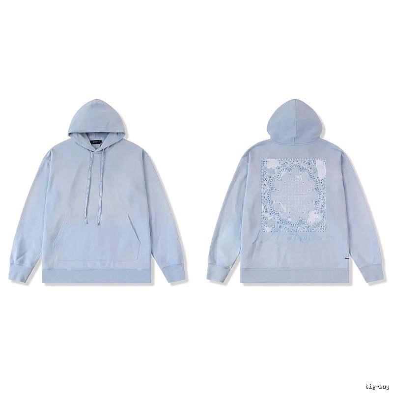 AMIRI Paisley Casual Light Blue Sweatshirt