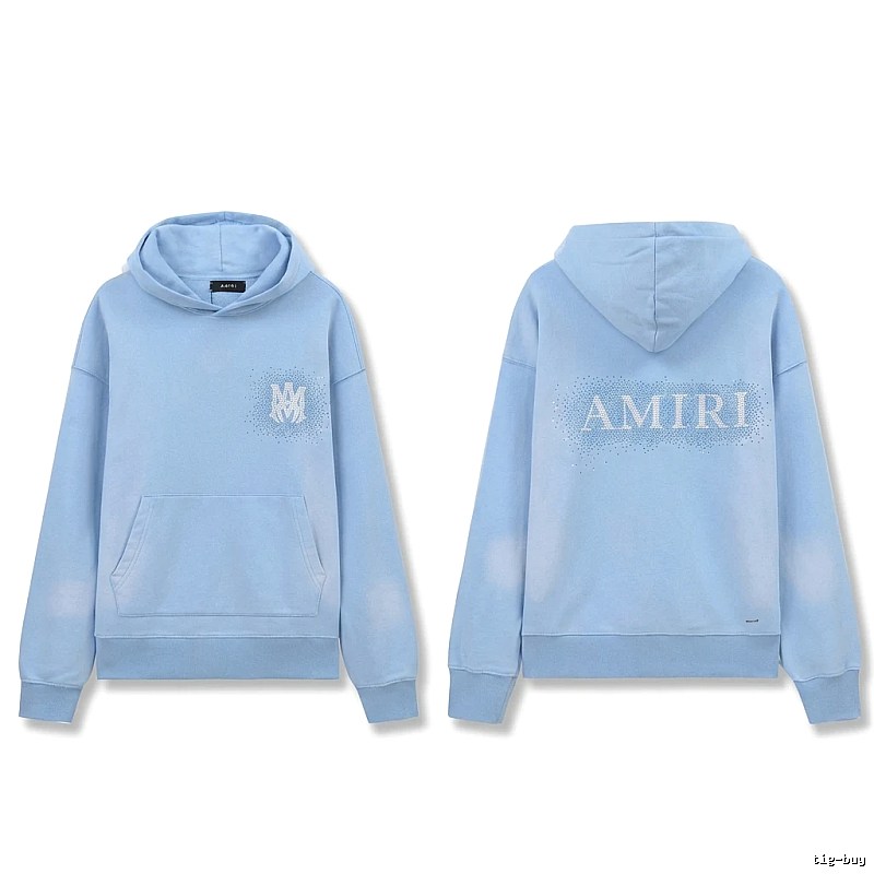 AMIRI Printed Leisure Style Light Blue Sweatshirt